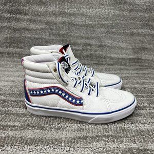 Vans SK8-Hi Americana White Red Blue High Special Edition 721454 Kids Size 2.5